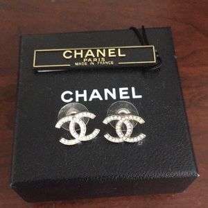 Barely used Chanel Crystal Earrings!
